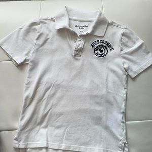 Abercrombie kids white polo shirt